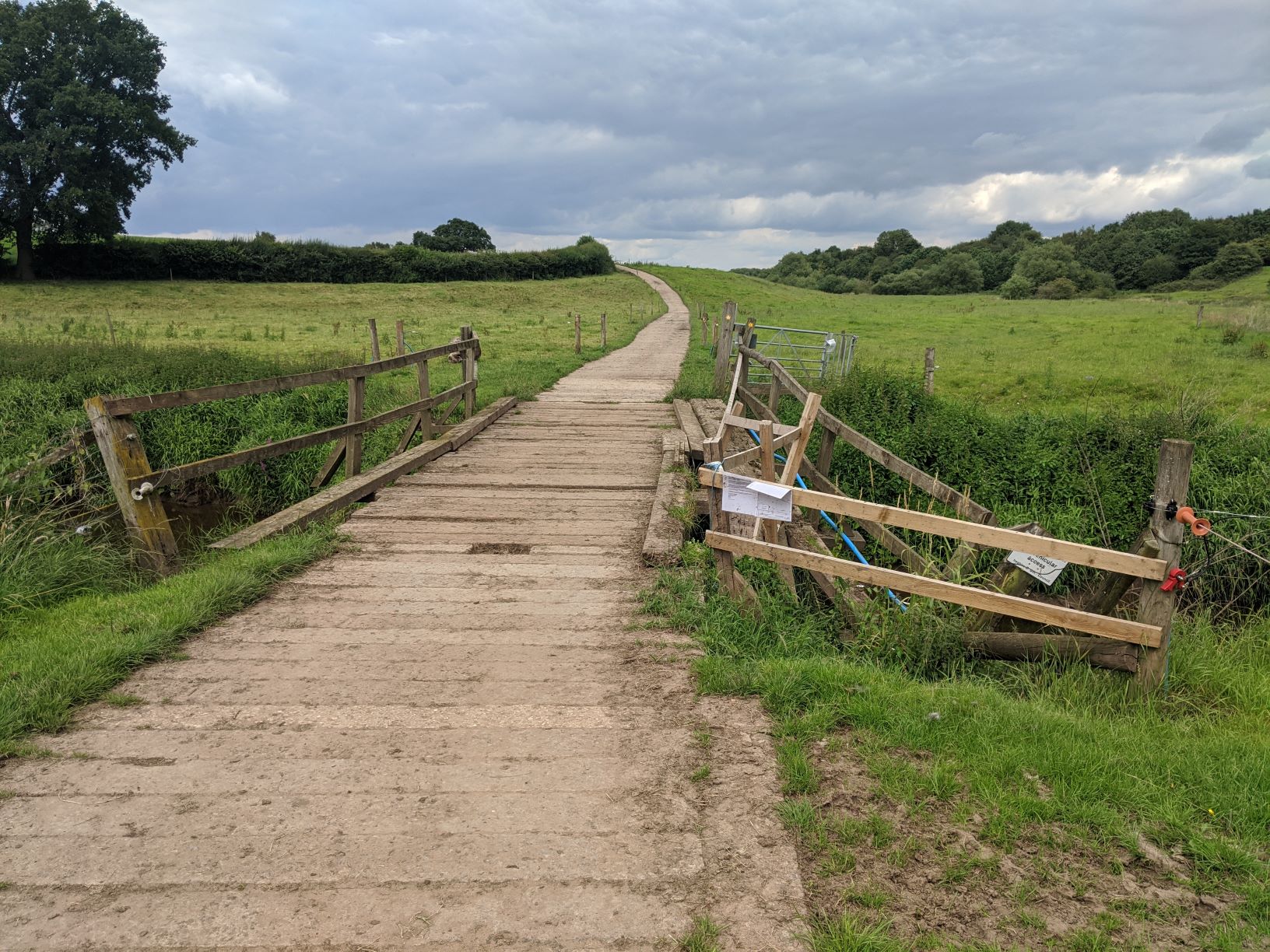 Bridge over the Weaver down Hall Lane, July 21st